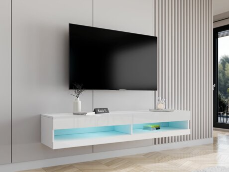TV-meubel Vilrin (Wit + Glanzend wit)