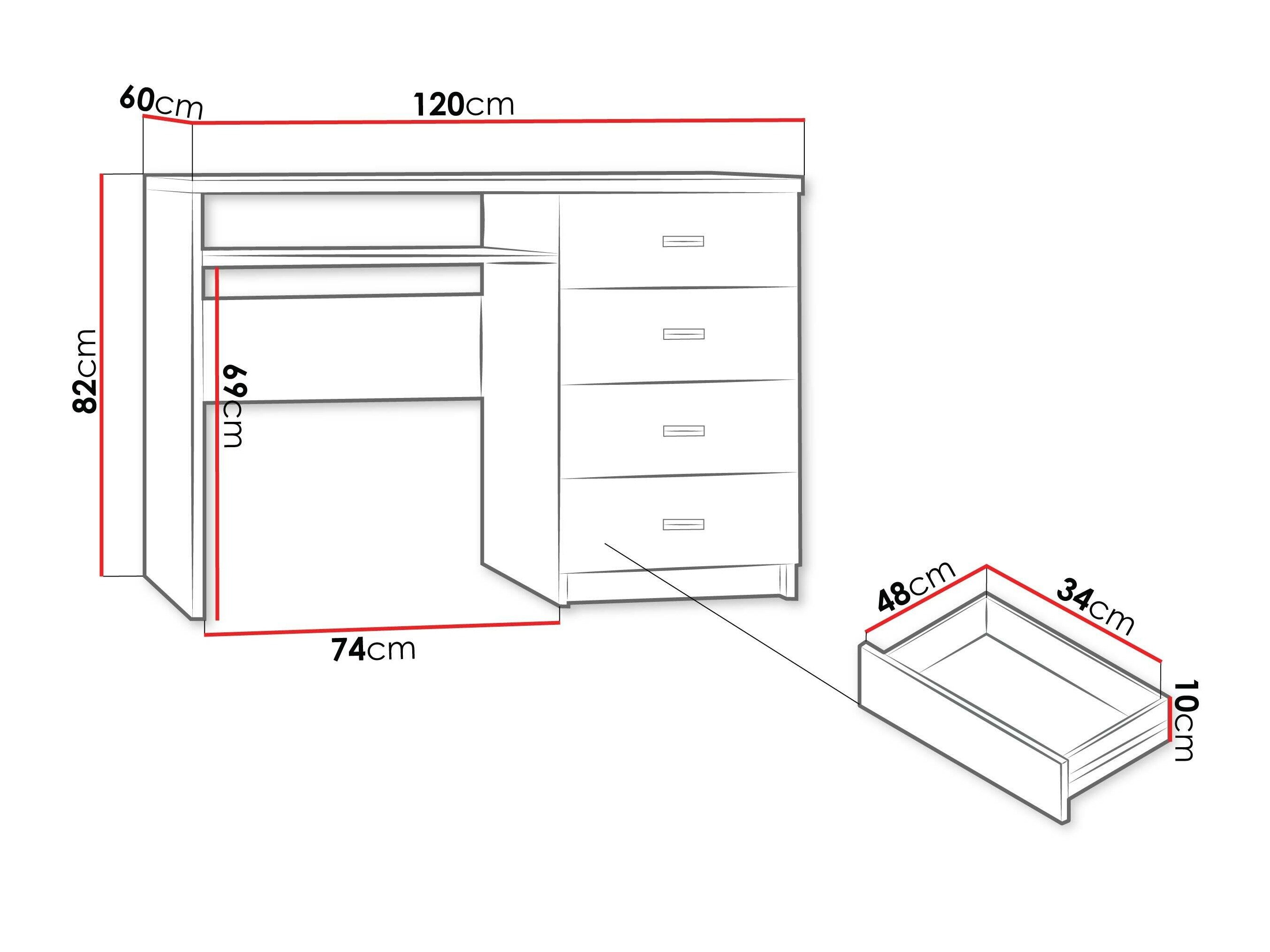 Skrivebord Serfeno 114 (Ask)