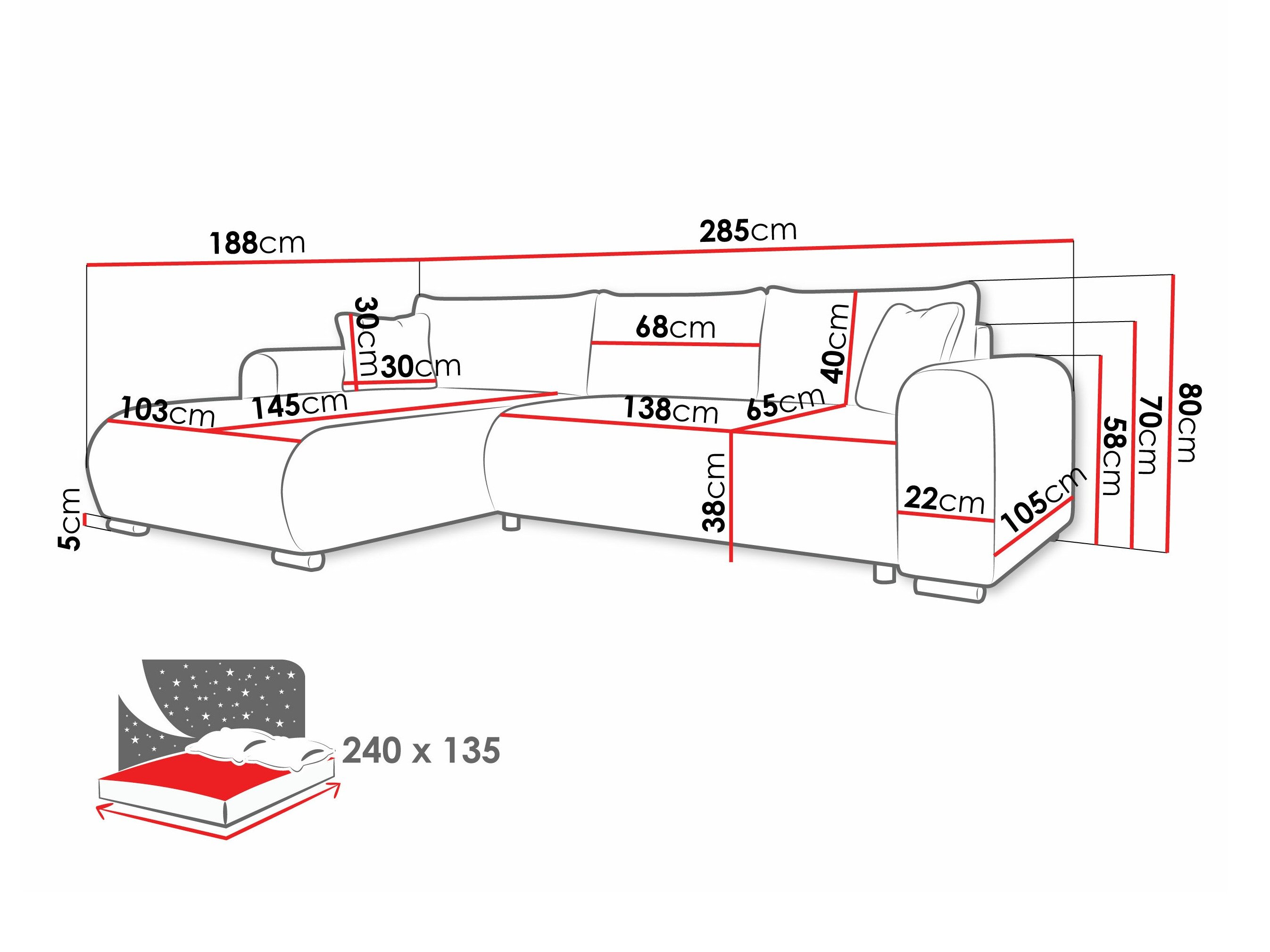 Hjørnesofa Comfivo 410 (Clara 215.10)