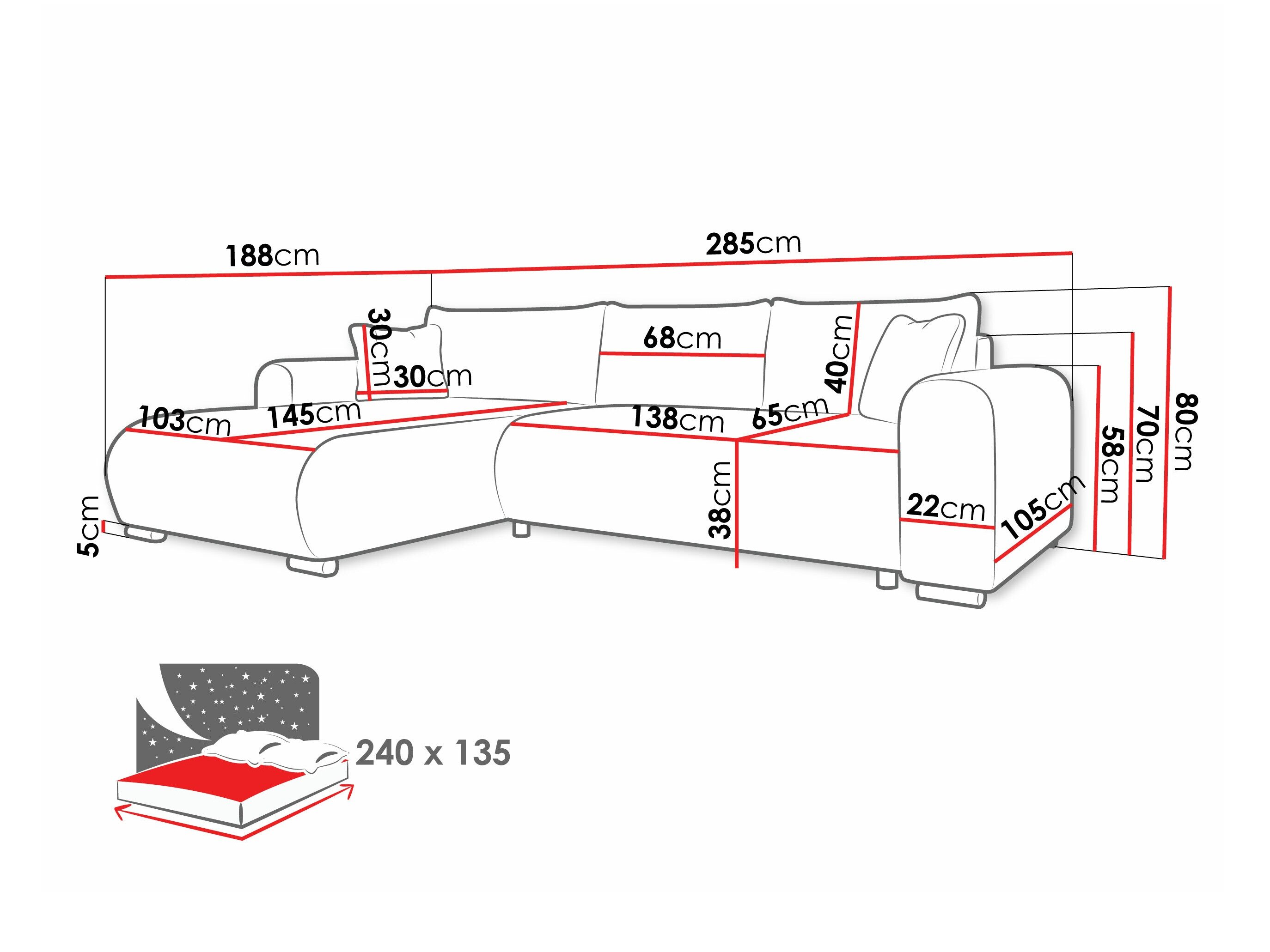 Hjørnesofa Comfivo 410 (Taro 01)
