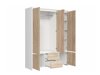 Kledingkast Nolroma 118 (Wit + Sonoma eik)