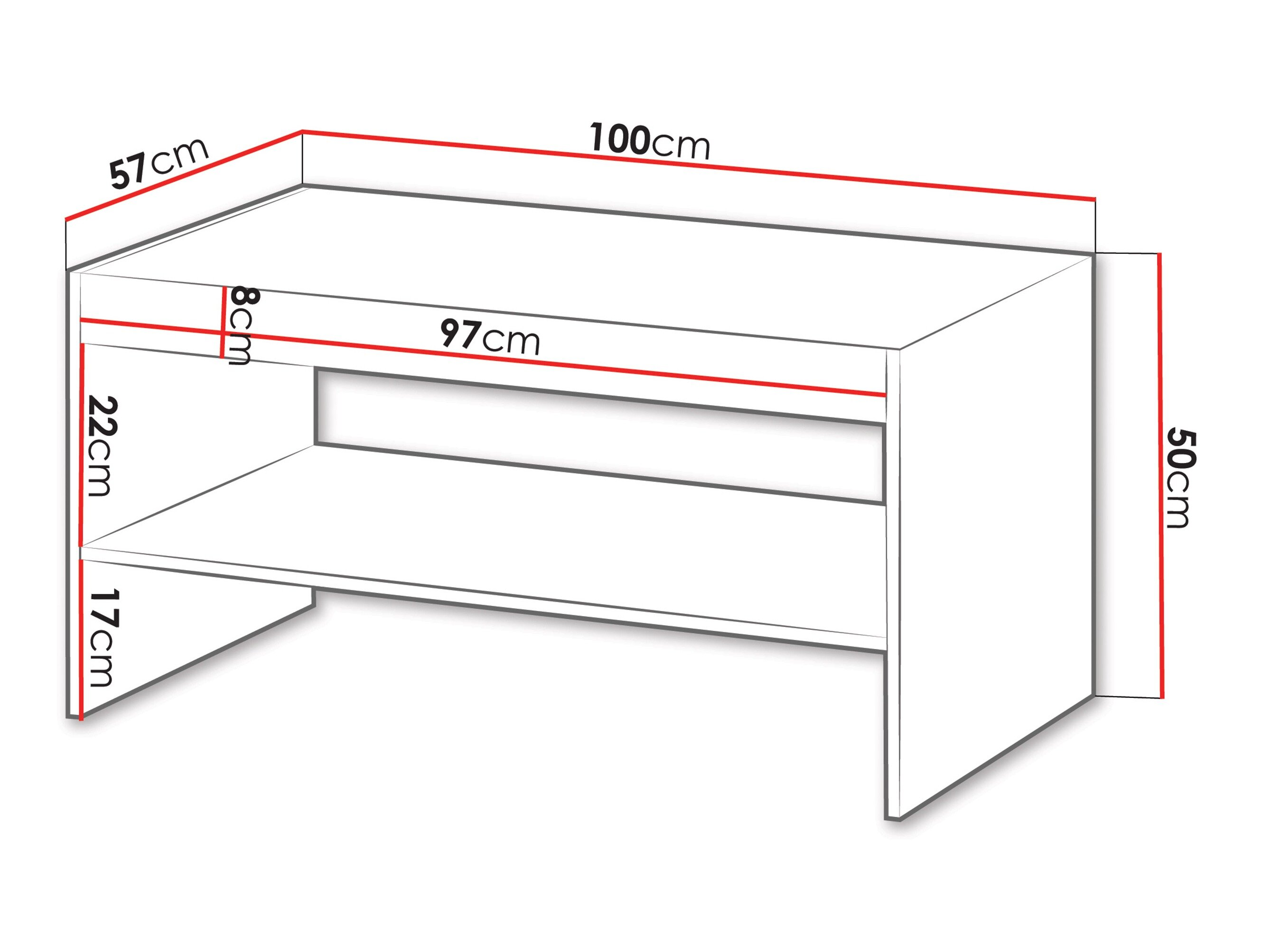 Salontafel Evavese 107 (Zwart)