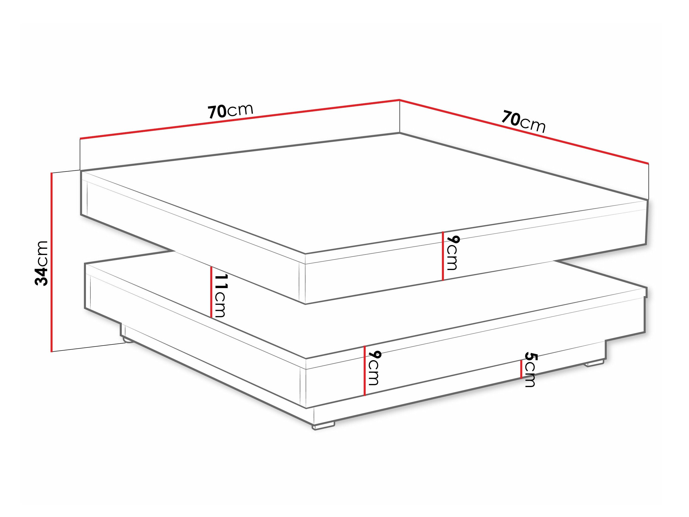 Transformer sofabord Comfivo Pisces (Grafit + Wotan eg)
