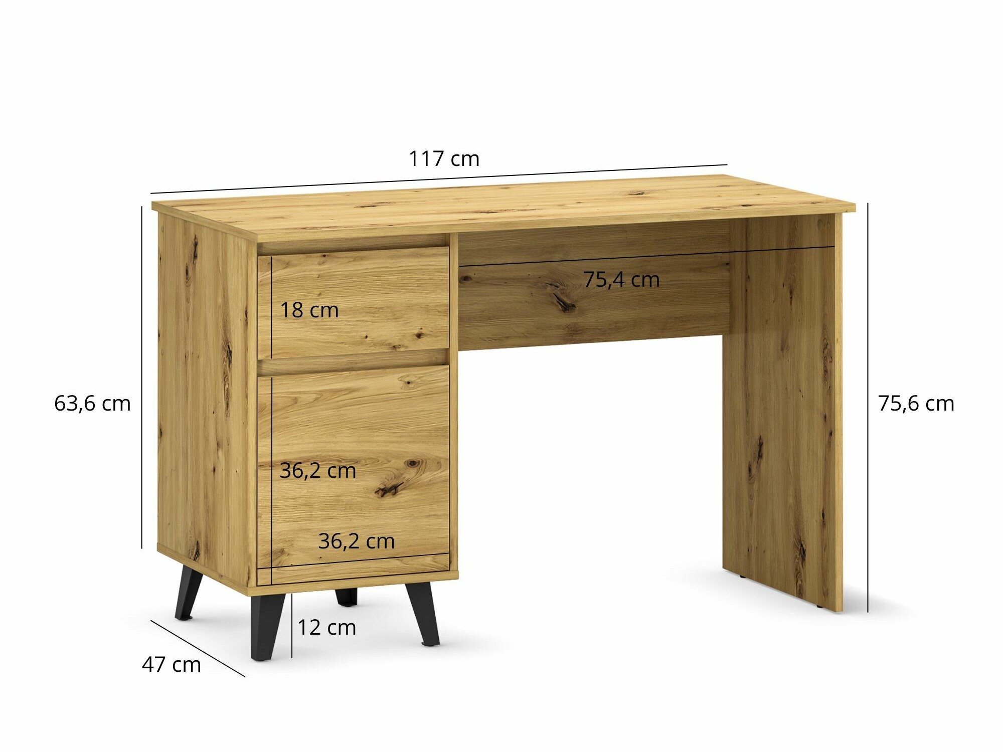 Kirjutuslaud Tetena 100 (Artisan tamm)