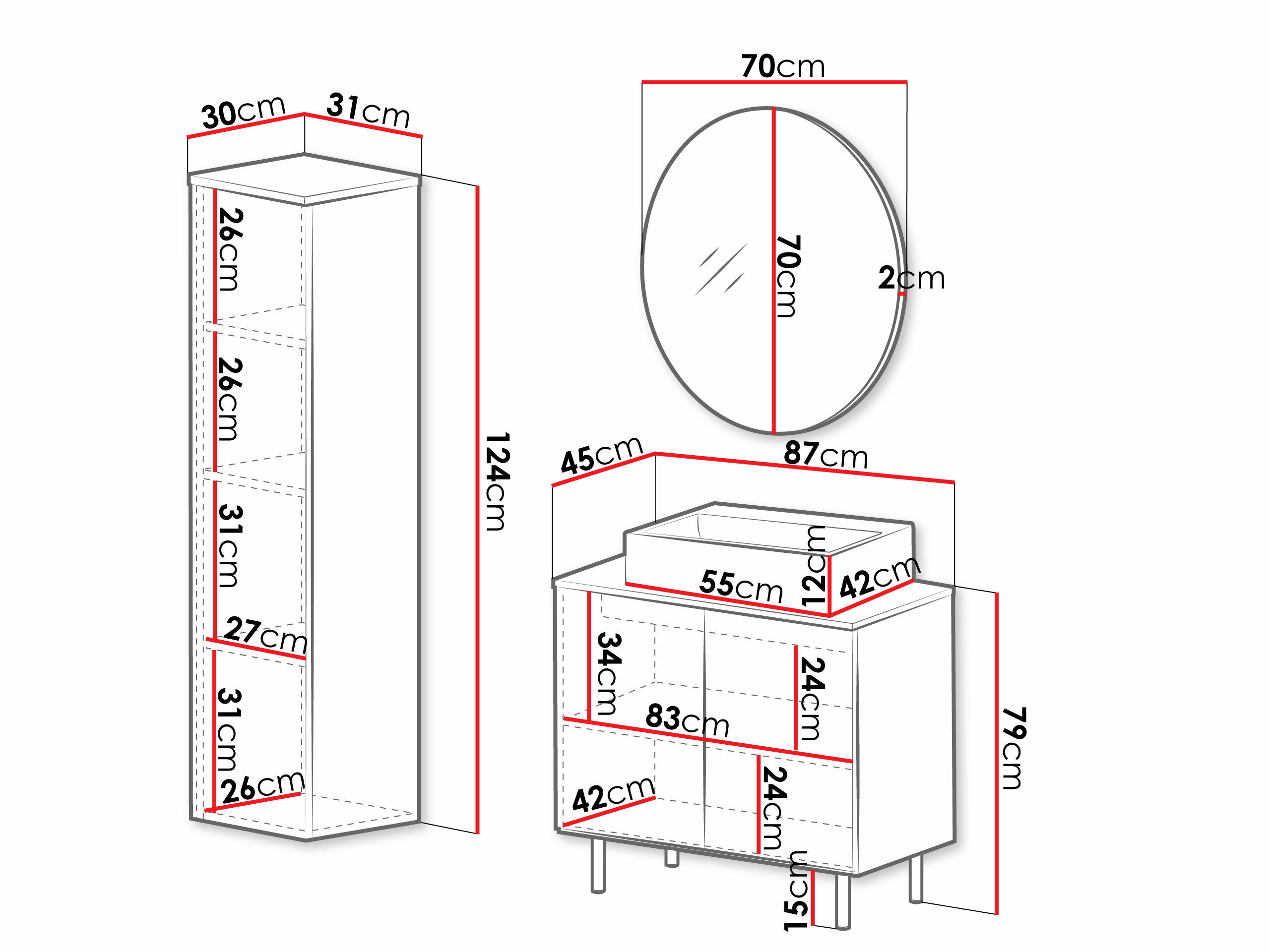 Badeværelsessæt Decus II (Kashmir)