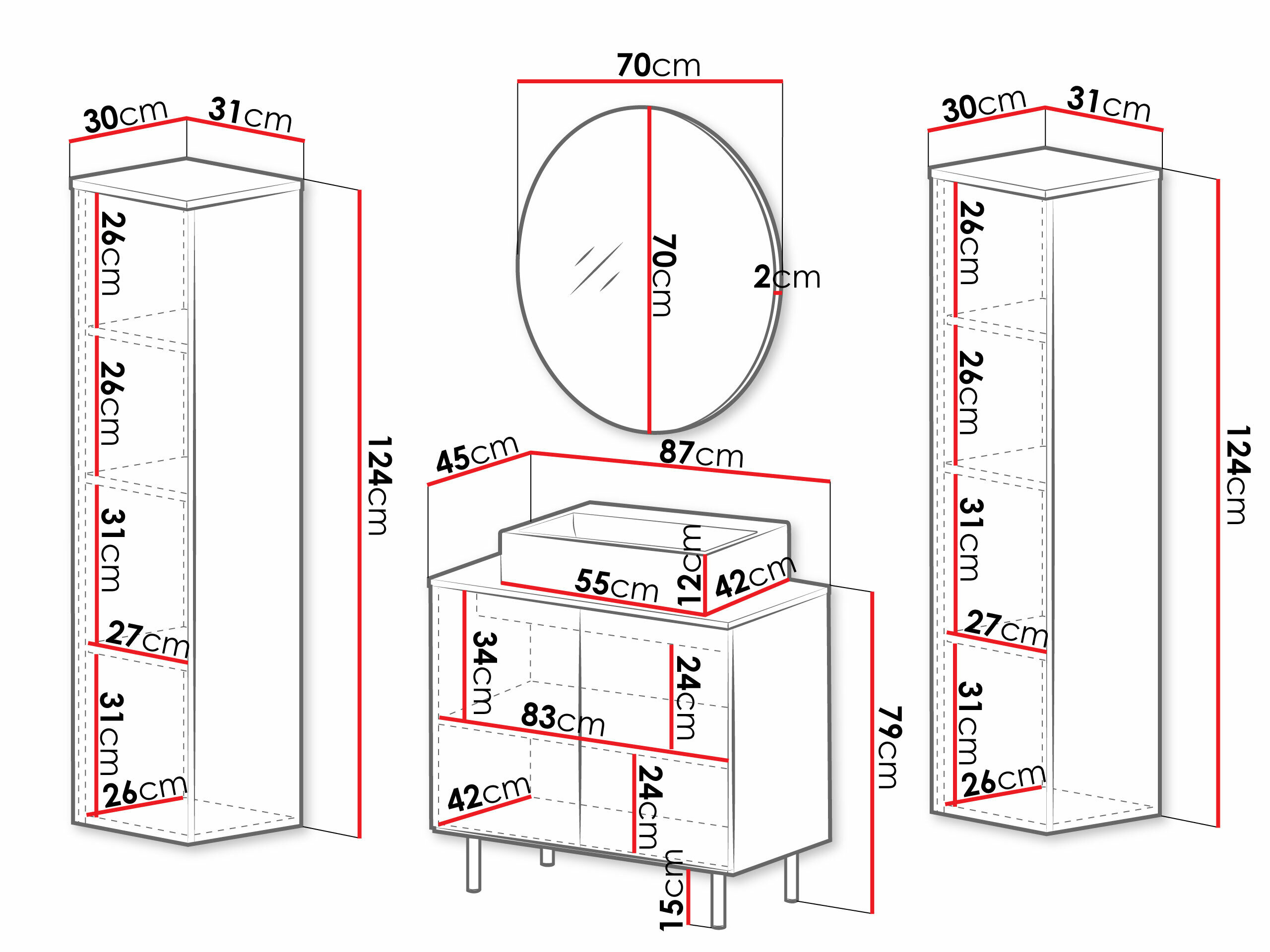 Badeværelsessæt Decus IV (Kashmir)