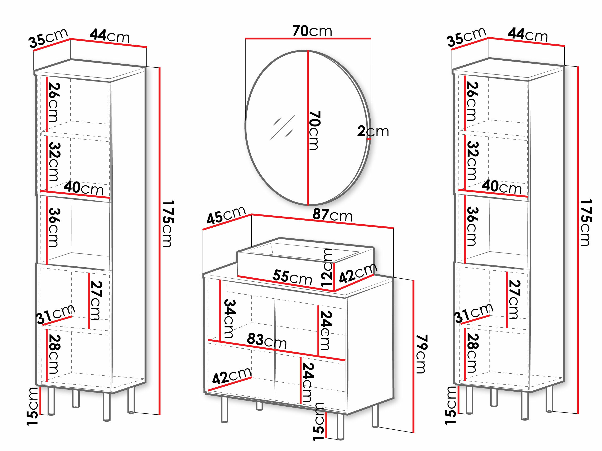 Badeværelsessæt Decus VI (Kashmir)