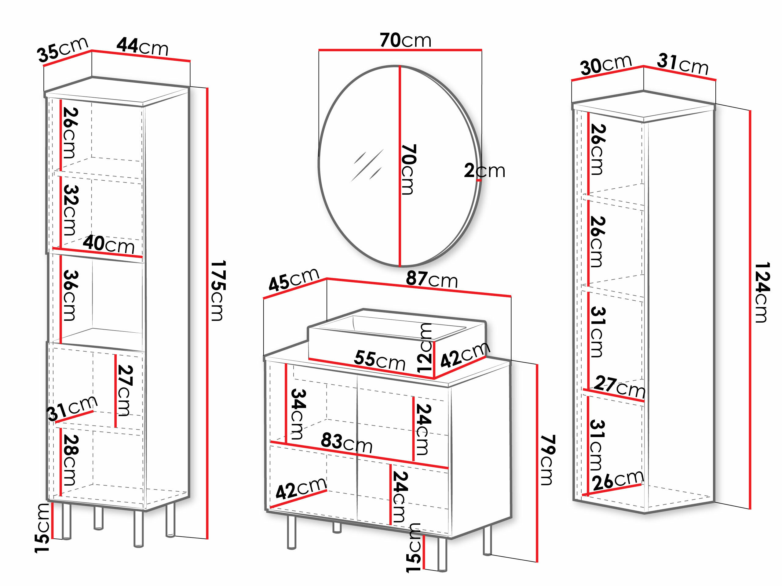 Badeværelsessæt Virdomi 113 (Kashmir)
