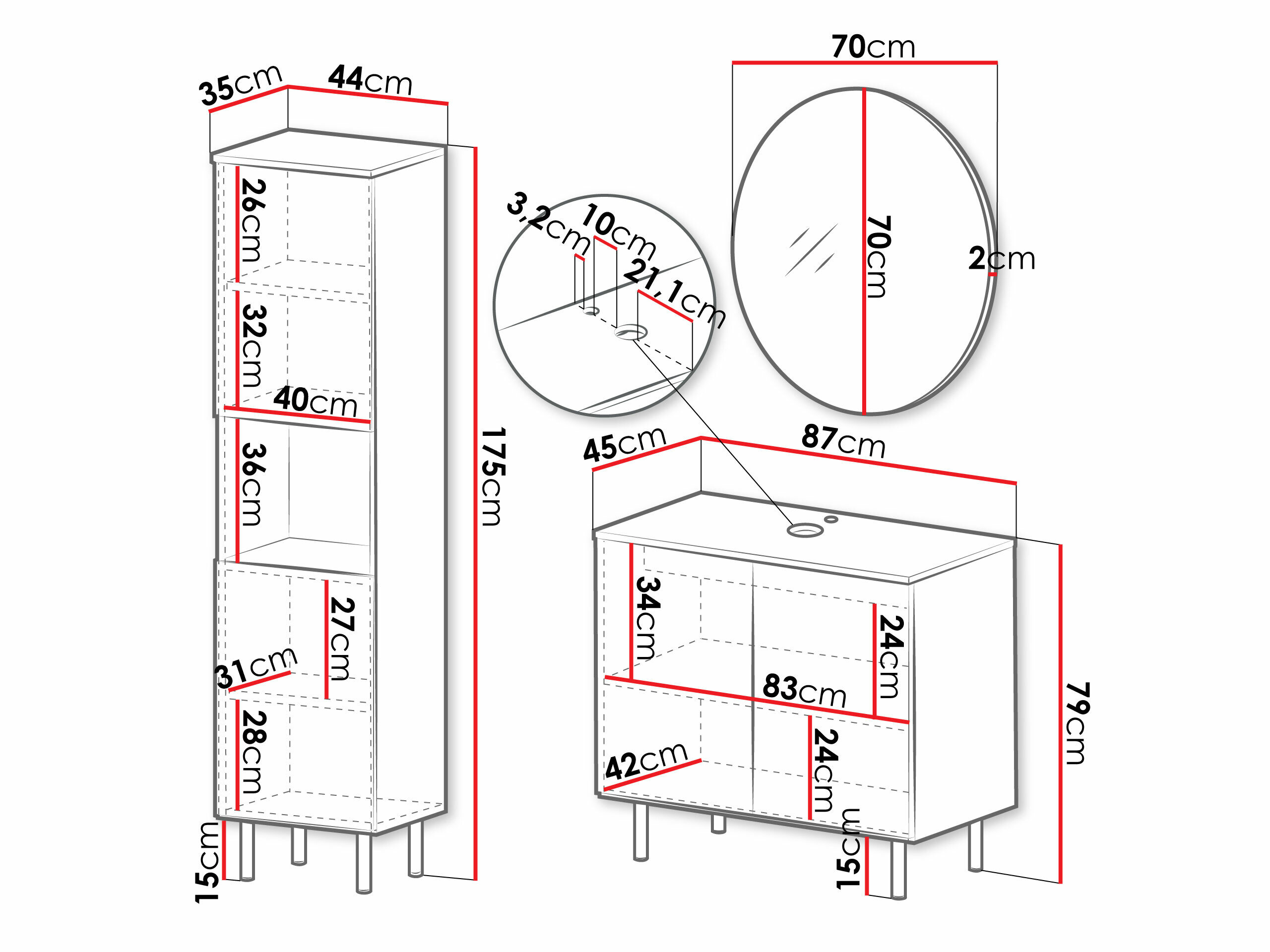Badeværelsessæt Decus III (Kashmir)