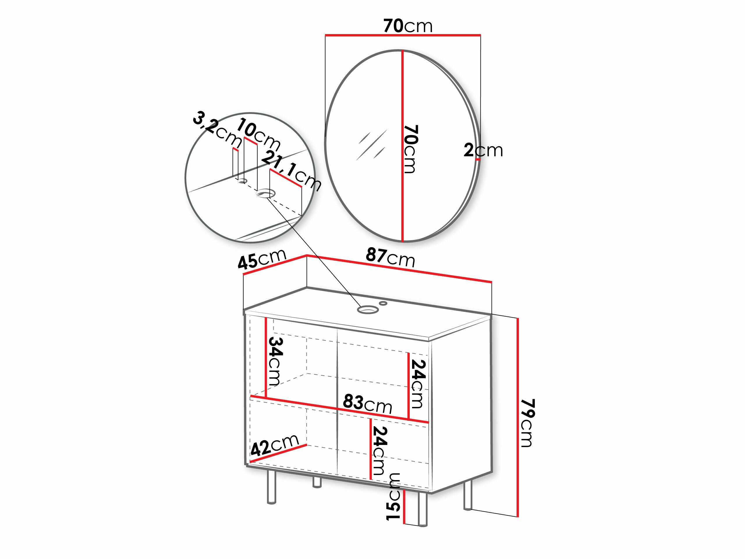 Badeværelsessæt Virdomi 109 (Sort)