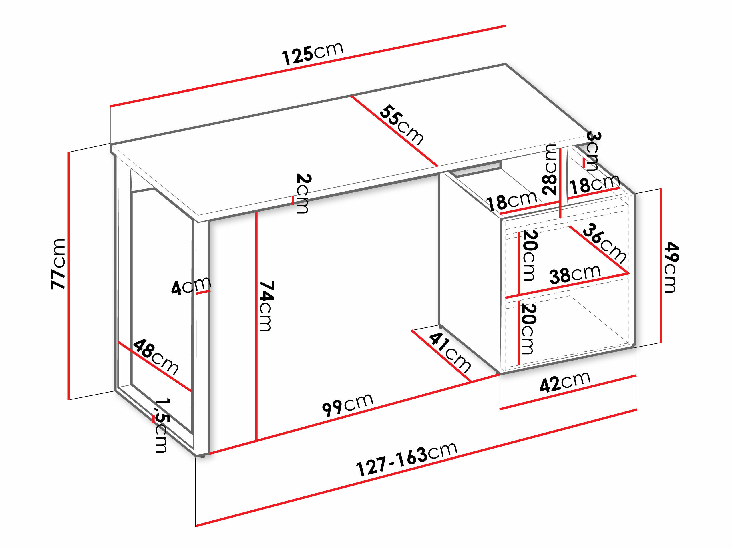 Skrivebord Tivseva 108