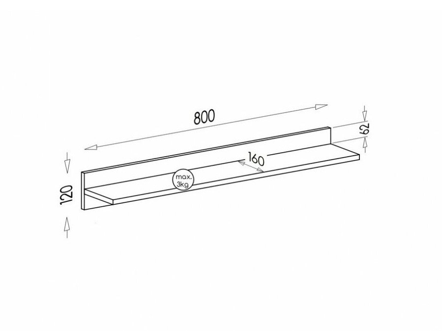 Vægreol Elmenou 104 (Antracit)