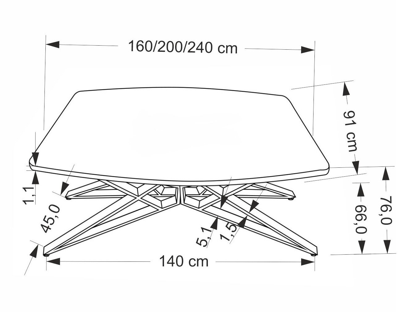 Tafel Houston 2089