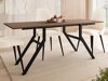 Transformeerbare salontafel Oswego 151 (Notenhout + Zwart)