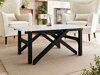 Transformeerbare salontafel Oswego 151 (Wit marmer + Zwart)