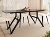 Transformeerbare salontafel Oswego 151 (Zwart marmer + Zwart)