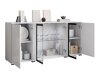 Dressoir Torcame 102 (Wotan eik + Glanzend wit)