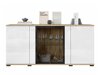 Dressoir Torcame 102 (Wotan eik + Glanzend wit)