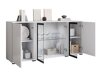 Dressoir Torcame 102 (Wotan eik + Glanzend wit)