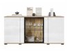 Dressoir Torcame 102 (Wotan eik + Glanzend wit)