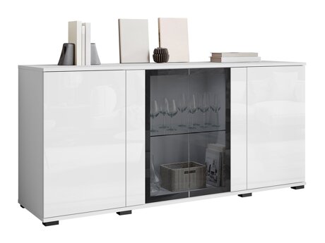 Dressoir Torcame 102 (Wit + Glanzend wit)