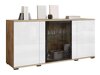 Dressoir Torcame 102 (Wotan eik + Glanzend wit)