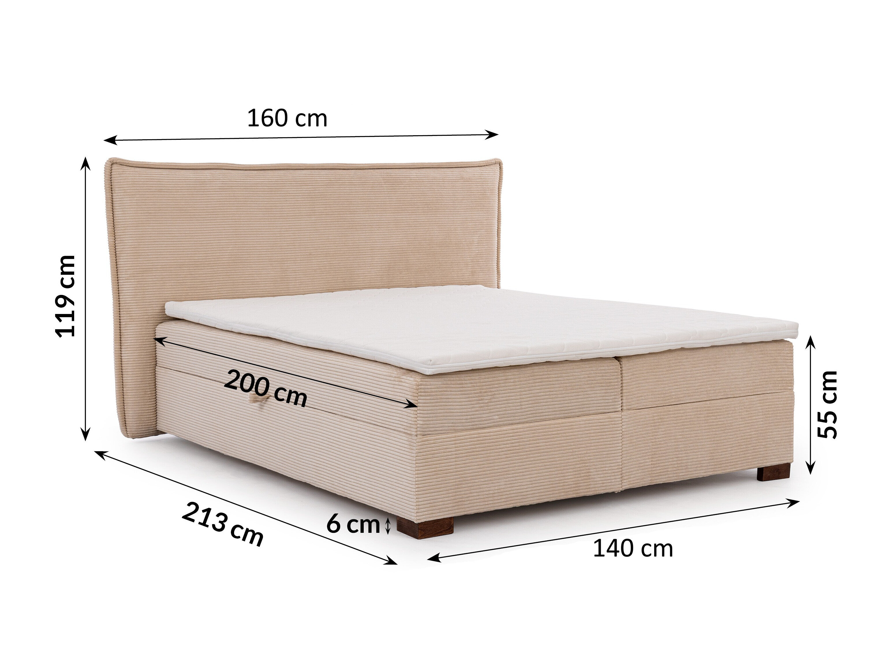 Boxspring Rocklin 135 (Maranta 18)