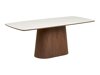Tisch Brea 269 (Dunkelbraun + Weisser Marmor)
