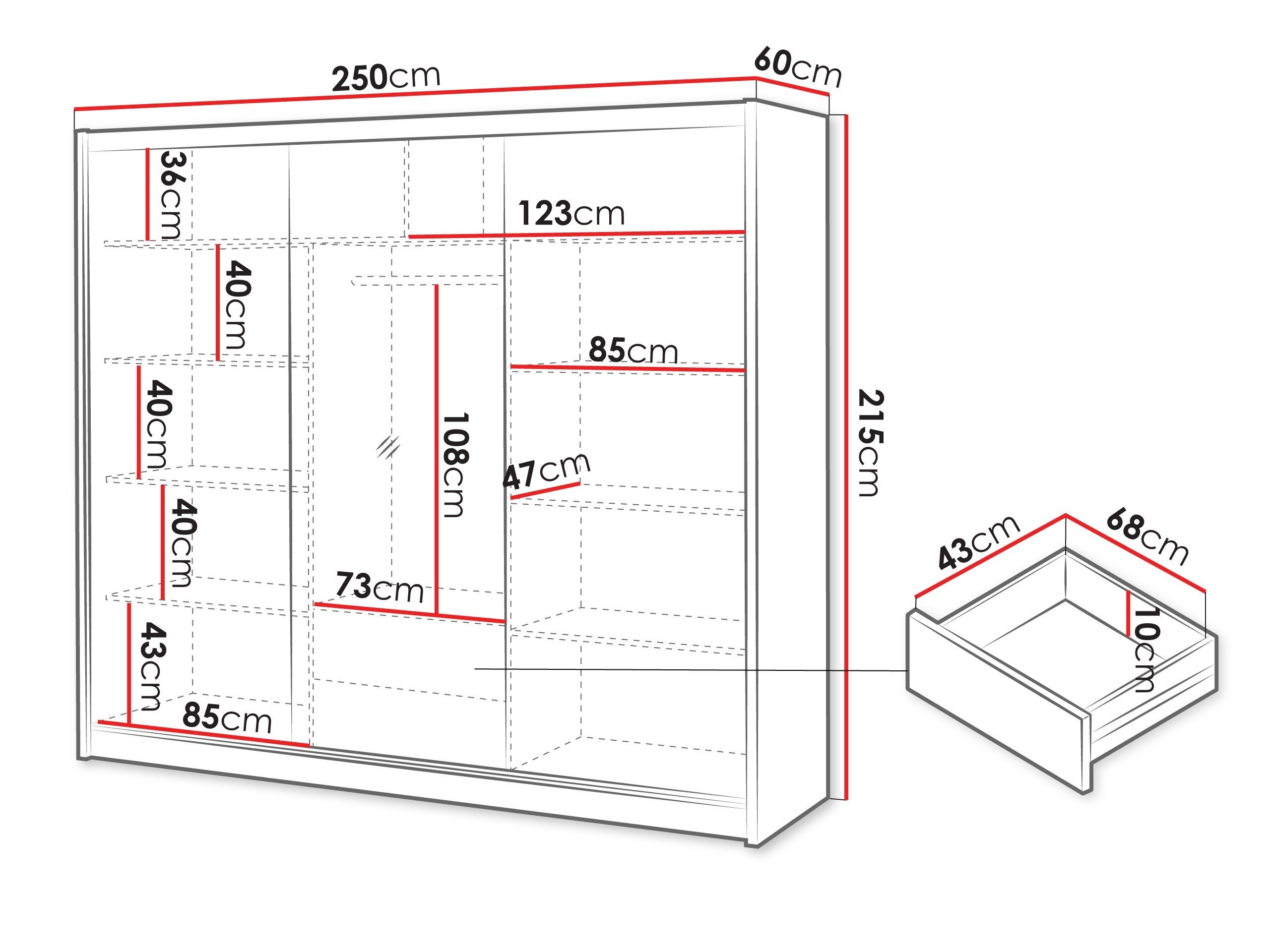 Garderobeskab Gemes I (Kashmir + Wotan eg)