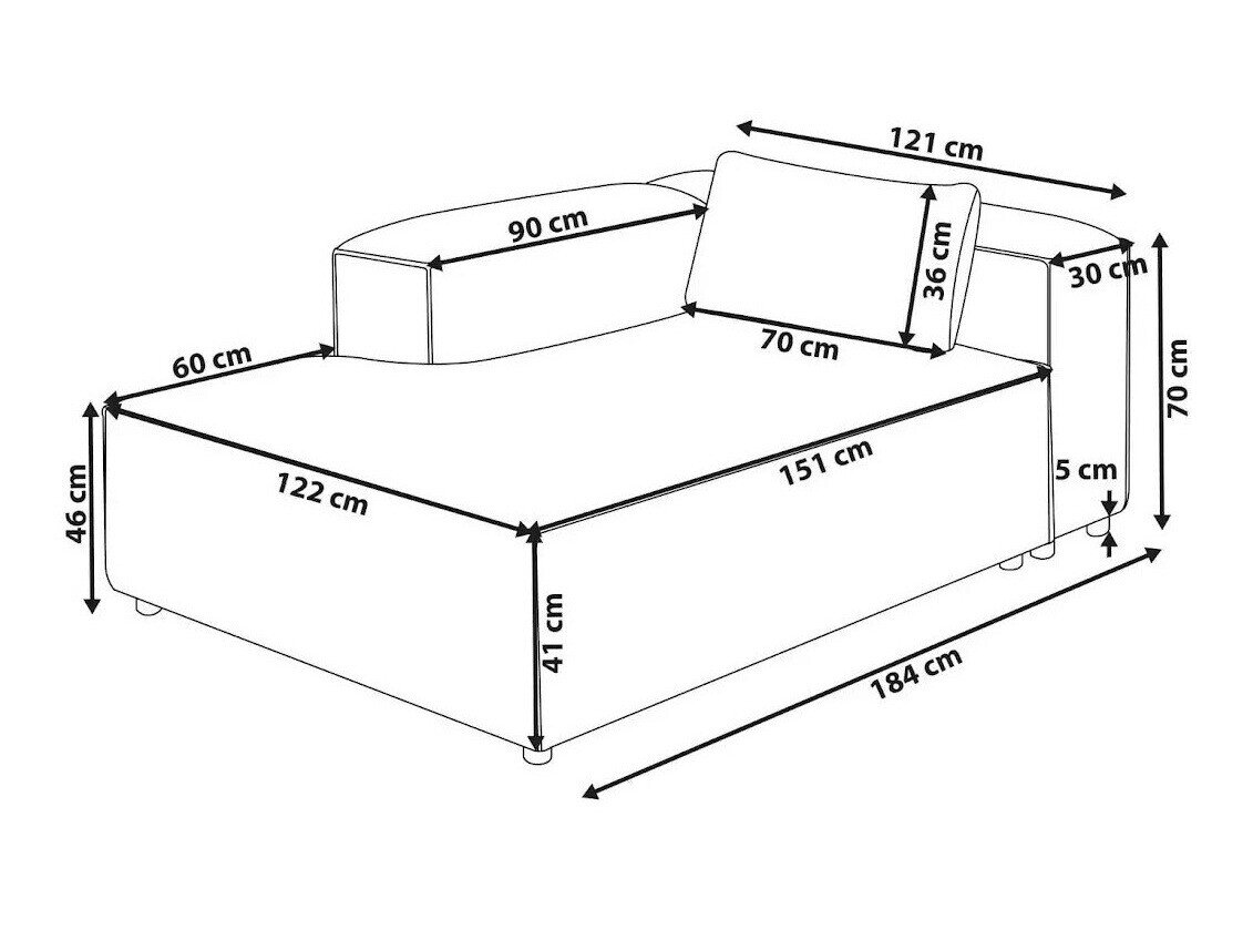 Modulaarne istumisnurk Avialu 103 (Hall)