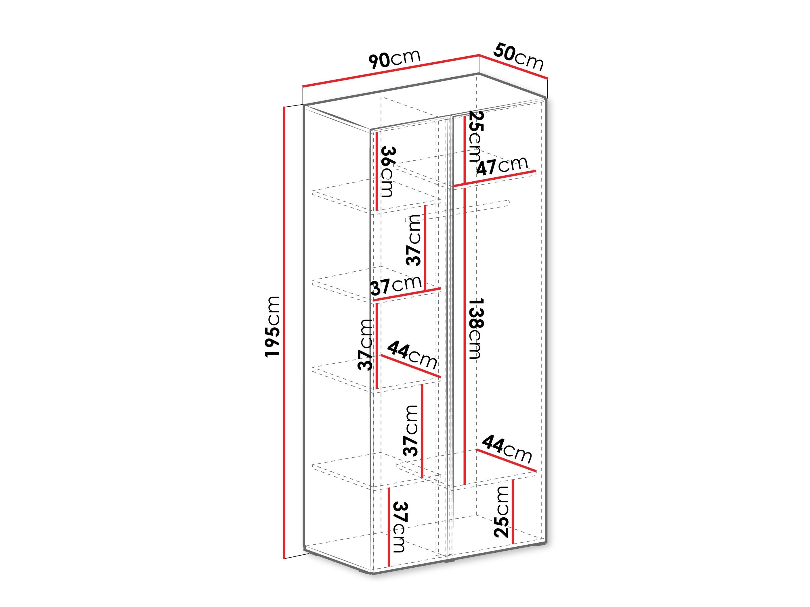 Garderobeskab Fiosono 102 (Beige + Lys eg)