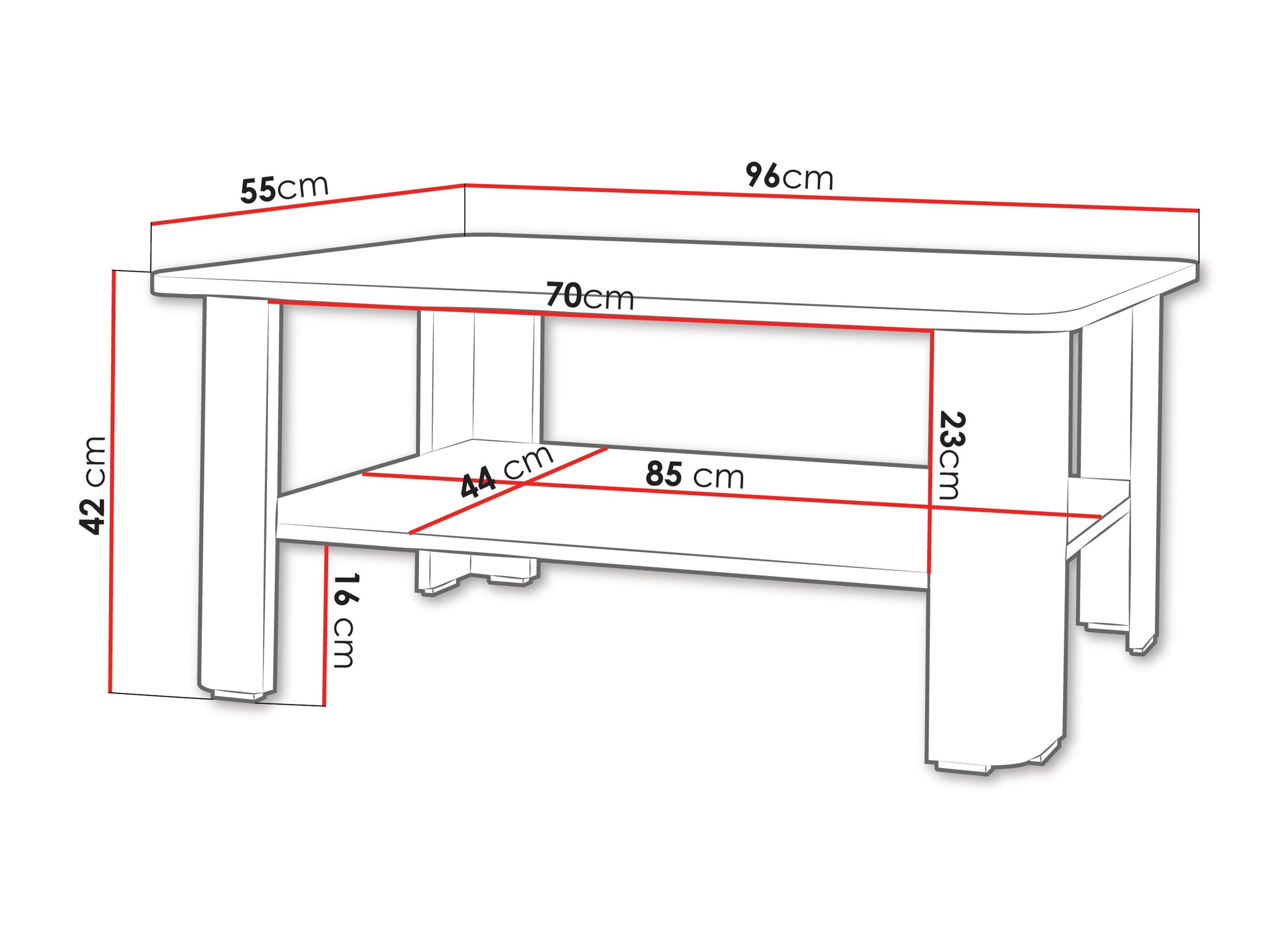 Salontafel Charlotte 213 (Zwart)
