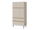 Boekenkast Fiosono 104 (Beige + Licht eiken)