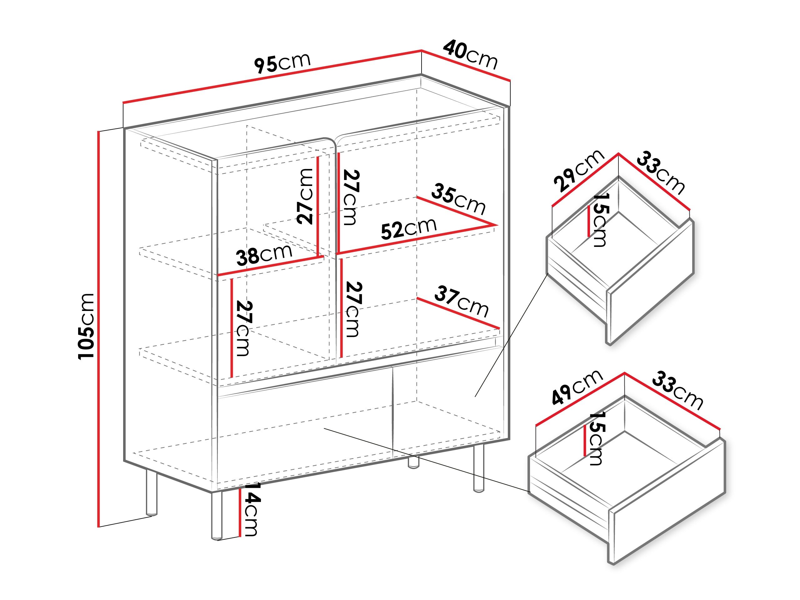 Kommode Fiosono 108 (Eukalyptus + Egetræ)