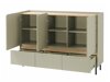 Ladekast Fiosono 106 (Beige + Licht eiken)