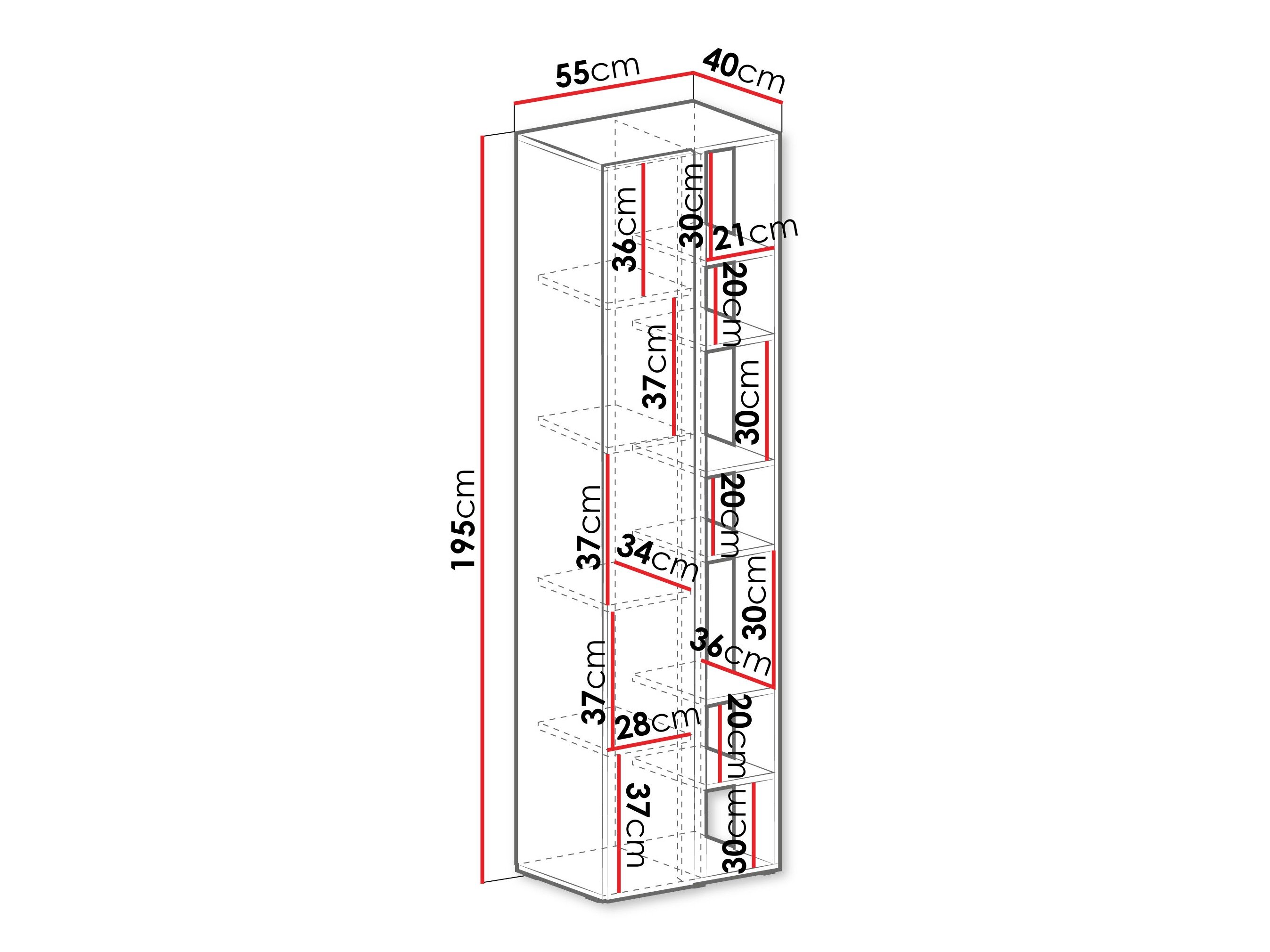 Reol Fiosono 103 (Eukalyptus + Egetræ)