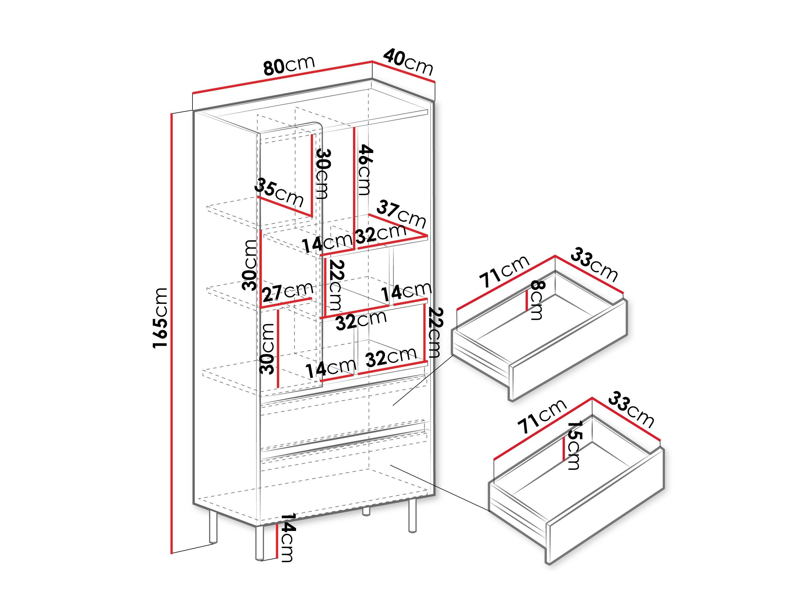 Reol Fiosono 105 (Beige + Lys eg)
