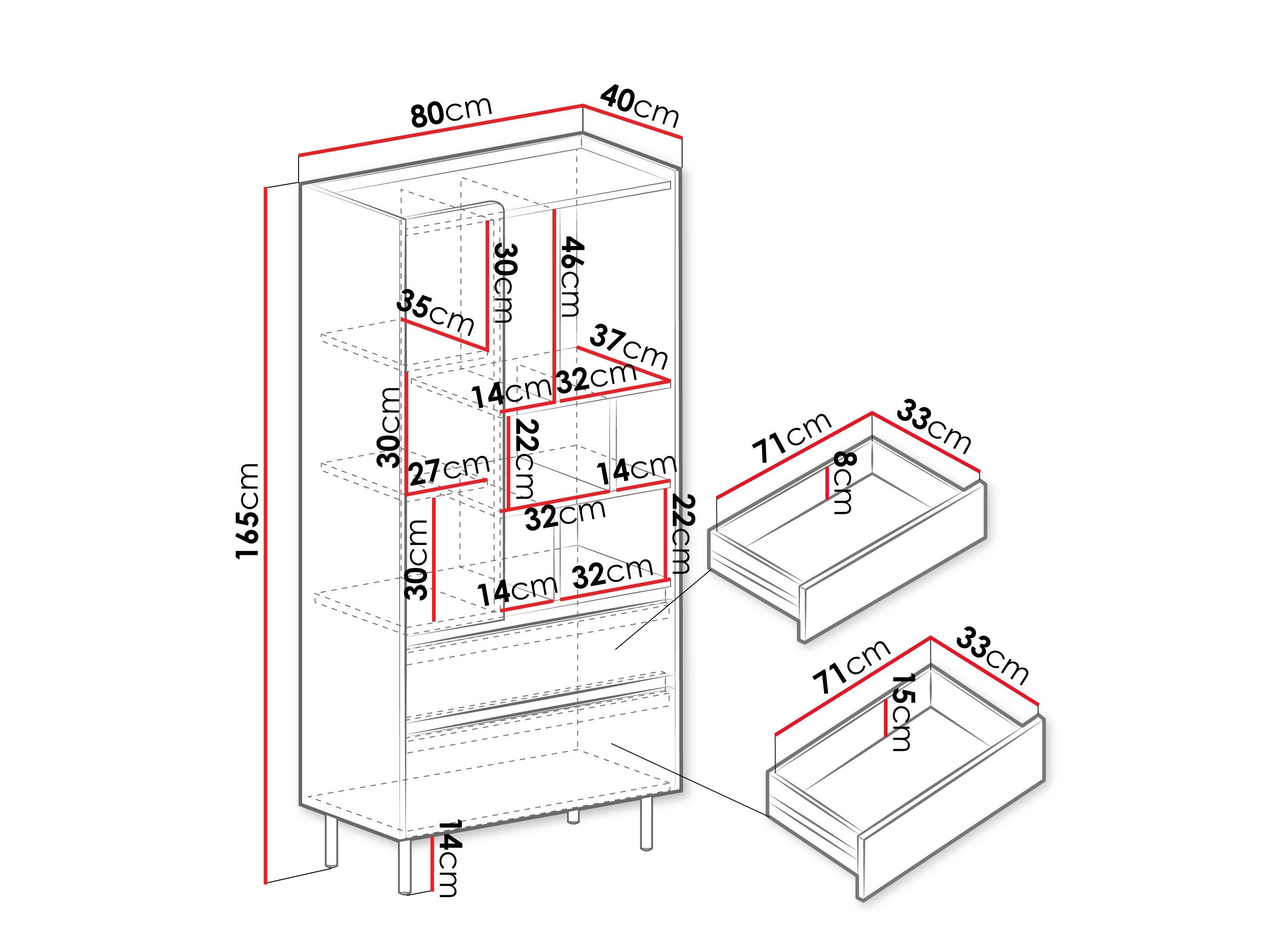 Reol Fiosono 105 (Støvet grøn + Egetræ)