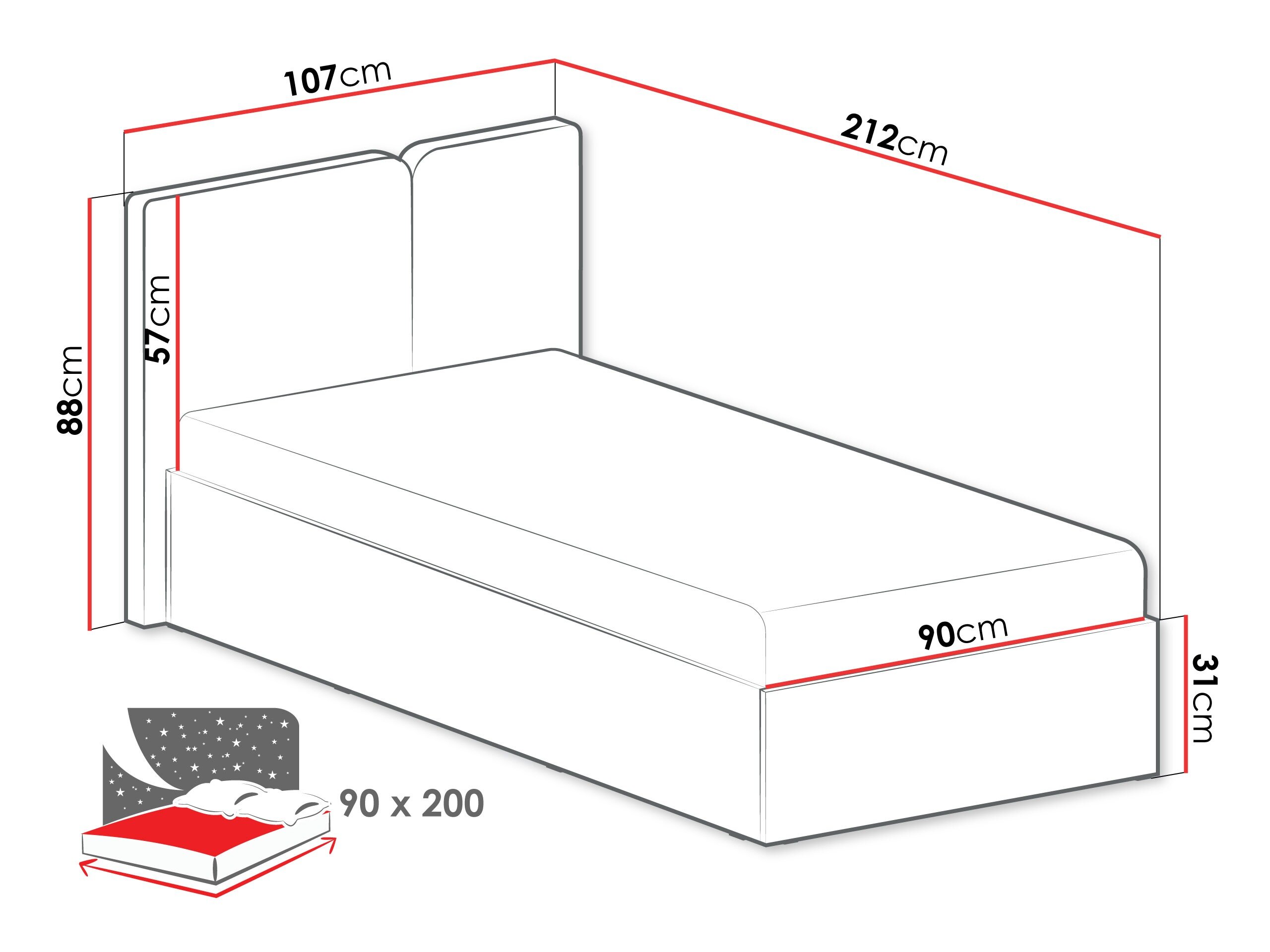 Seng Fiosono 112 (Støvet grøn + Egetræ)