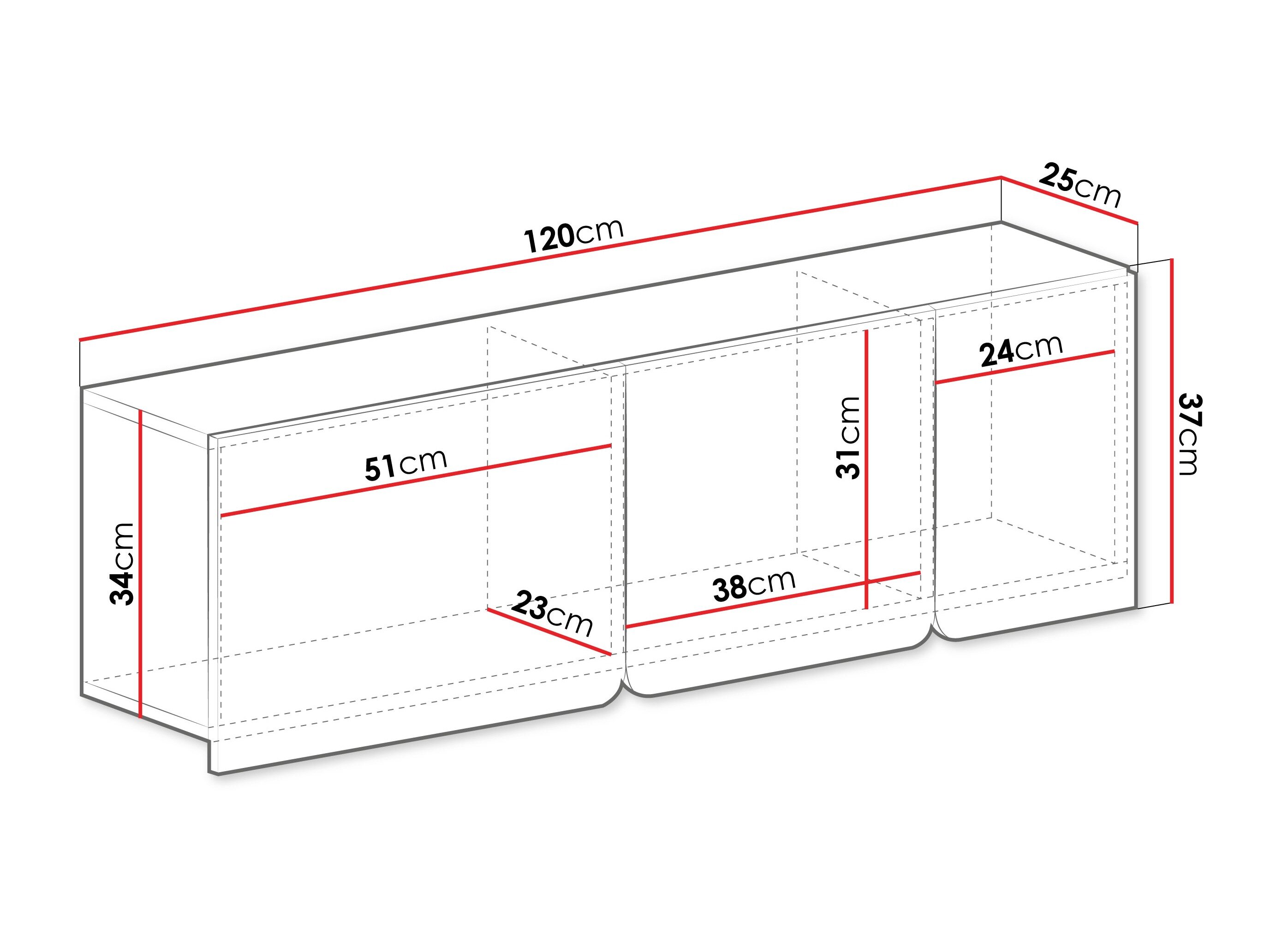 Vægskab Fiosono 111 (Beige + Lys eg)