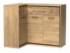 Commode d'angle Etrmoni 121 (Clair bois + Chêne)