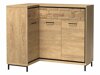 Hjørne kommode Etrmoni 121 (Lyst træ + Egetræ)