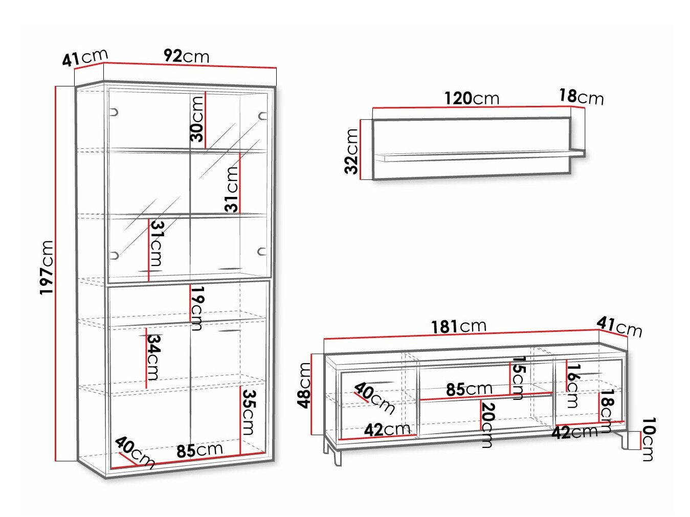 Stuemøbelsæt Etrmoni 119 (Lyst træ + Egetræ)