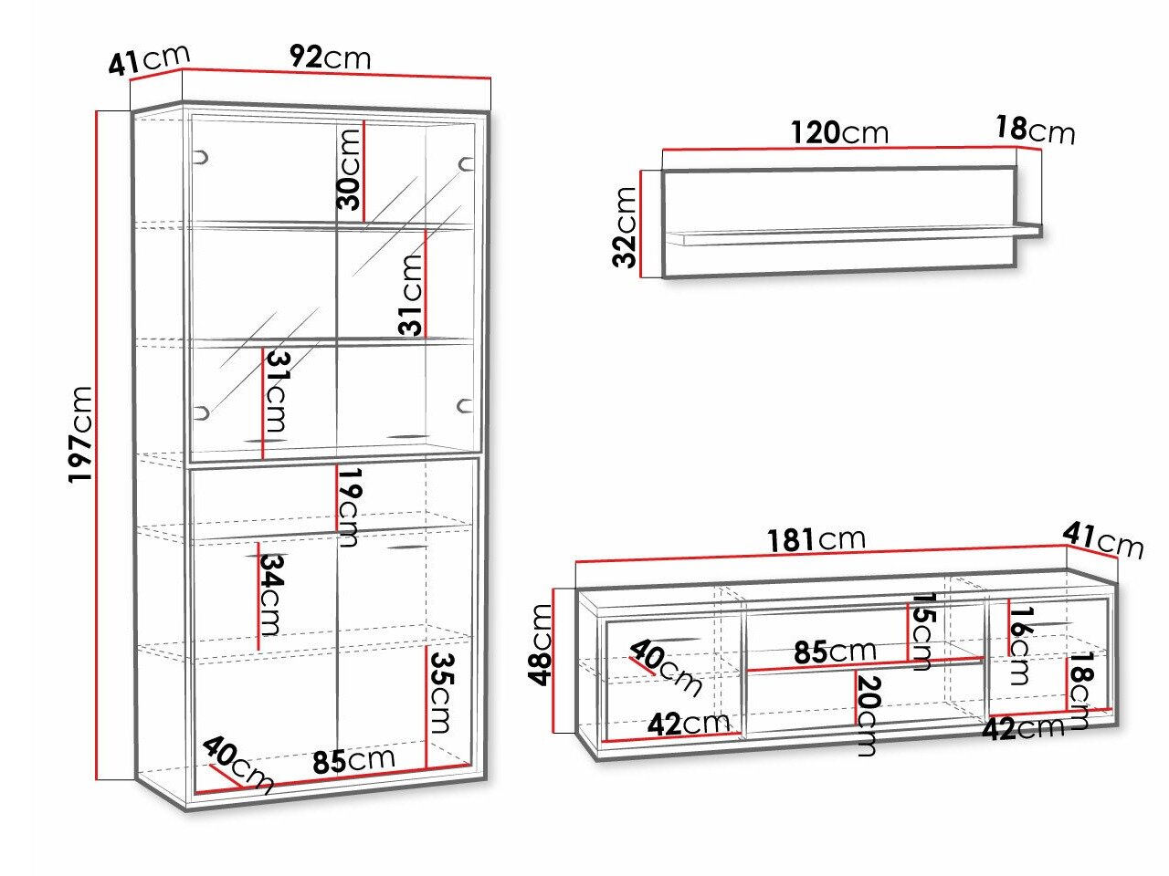Stuemøbelsæt Etrmoni 119 (Lyst træ)