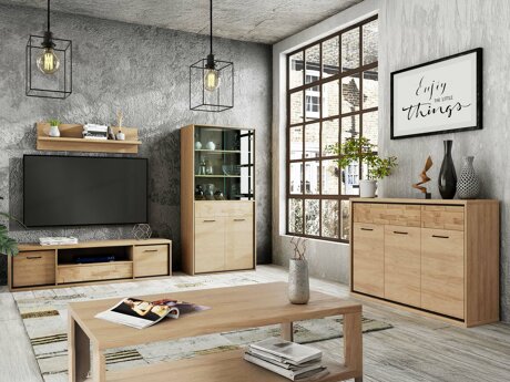 Woonkamerset Etrmoni 118 (Licht hout + Eiken)