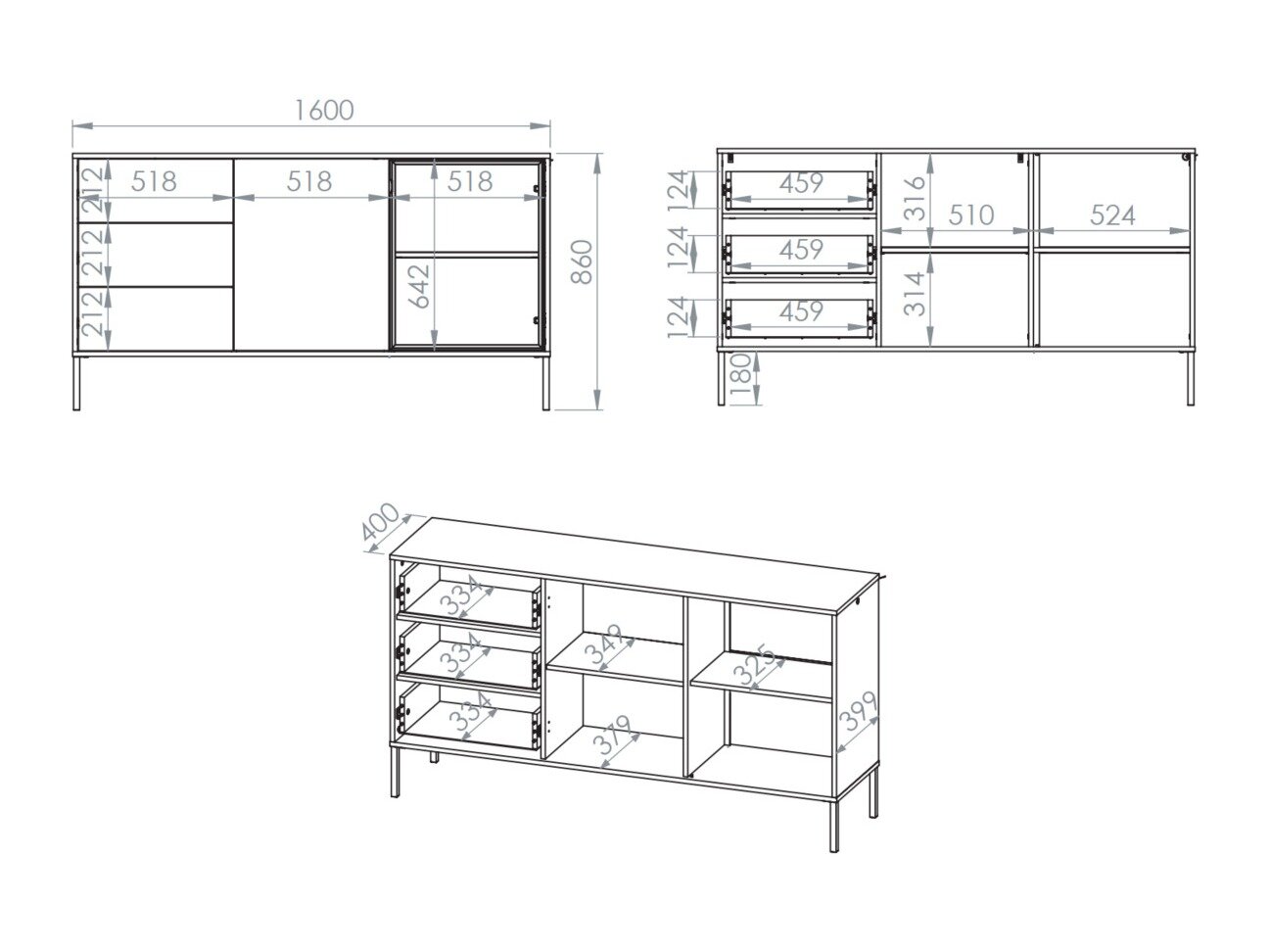 Kommode Virsalo 101 (Egetræ)