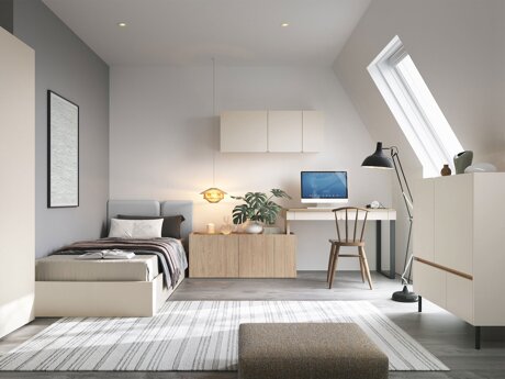 Meubelset Fiosono 115 (Beige + Licht eiken)