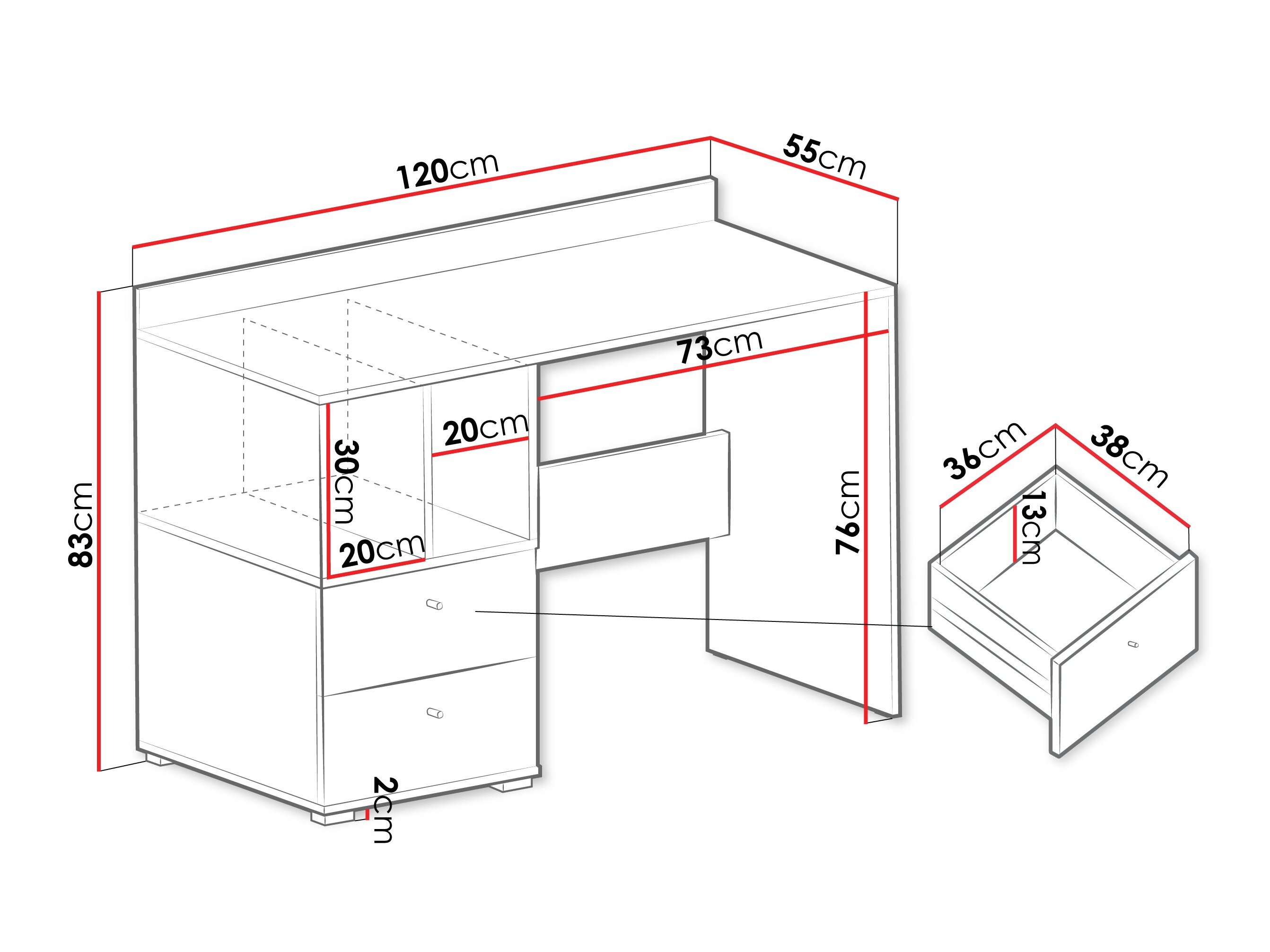Skrivebord Ciravie 104