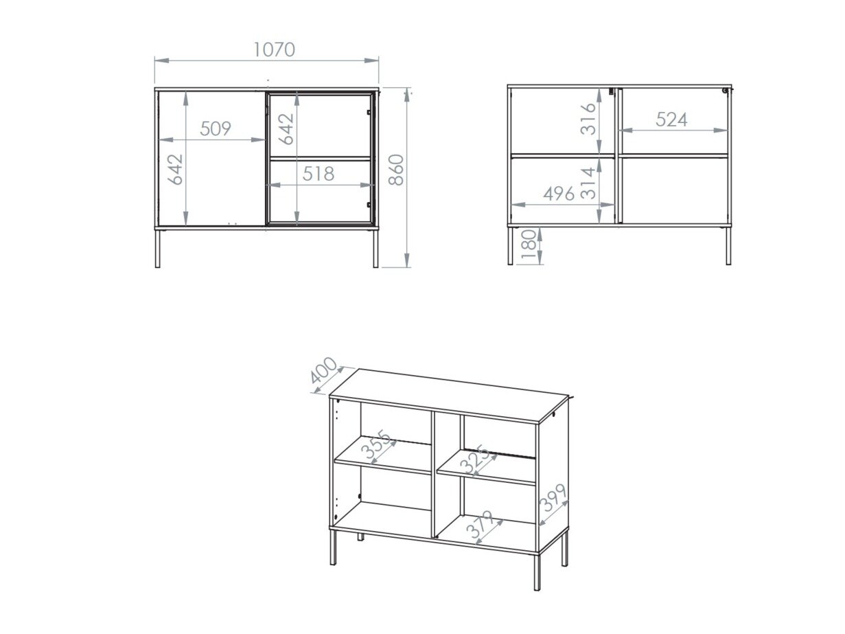 Dressoir Virsalo 102 (Eiken)