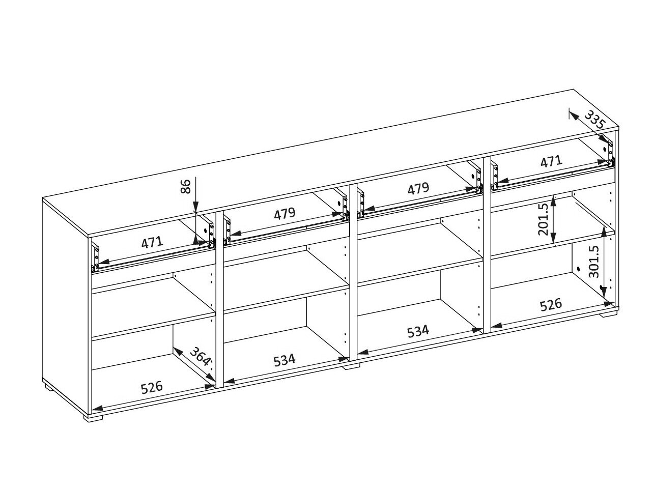 Kommode Alfere 100 (Grøn)